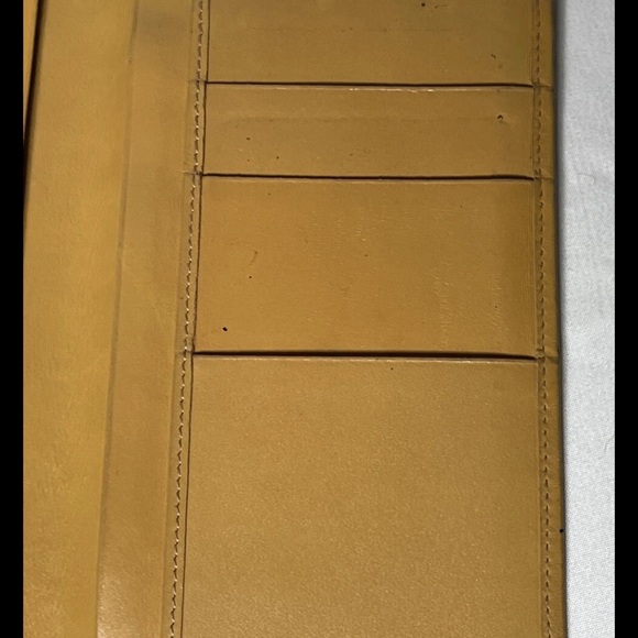 Vintage Celine Macadam Long Wallet PVC Purse Authentic Brown n Gold Leather - Picture 7 of 11